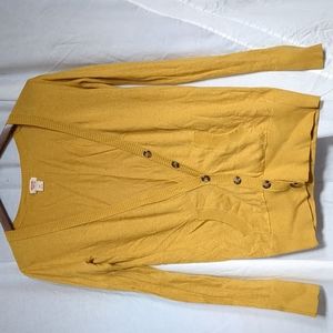 Mustard yellow lightweight cardigan